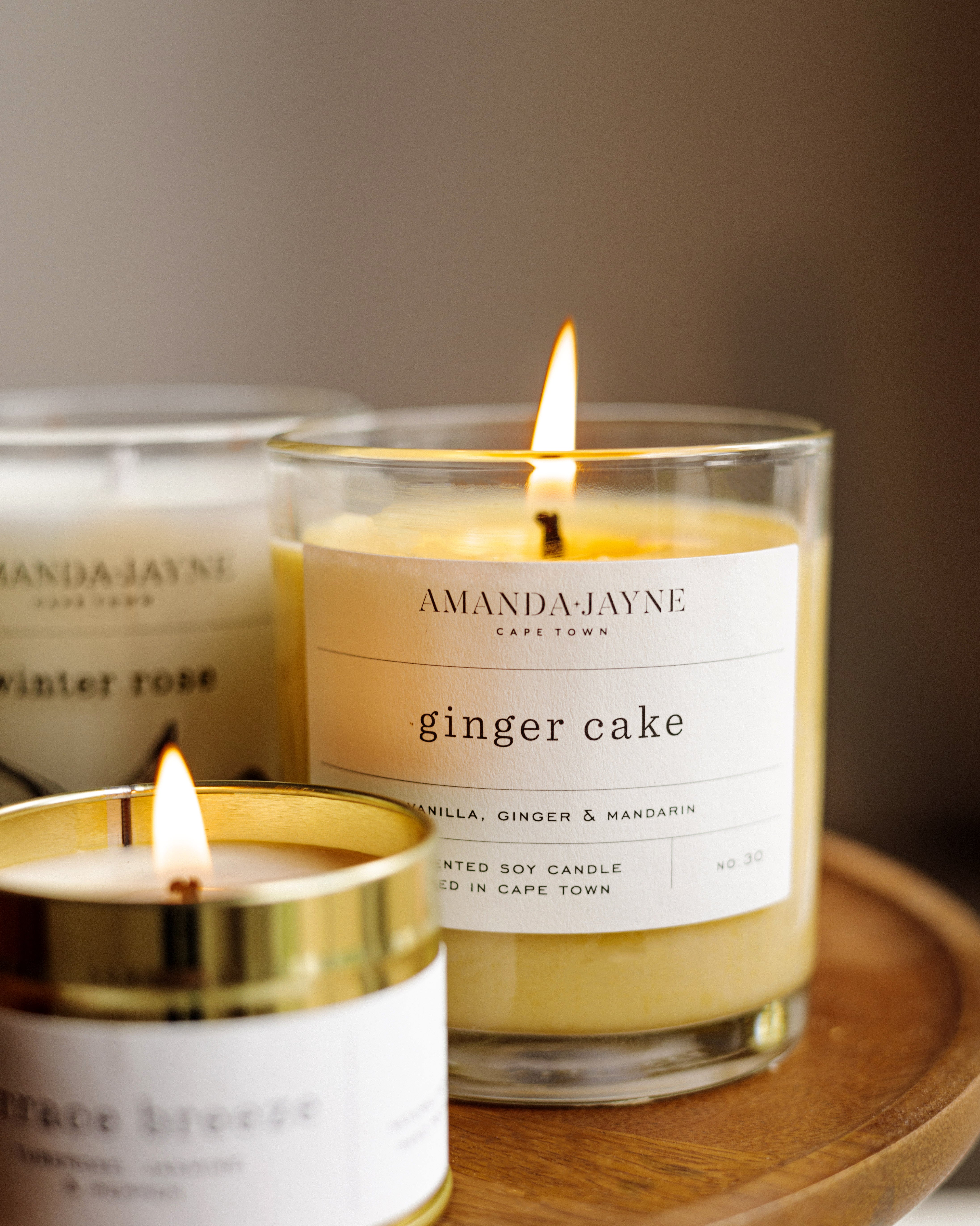 Single Wick Glass Candles AMANDAJAYNE CANDLES SA